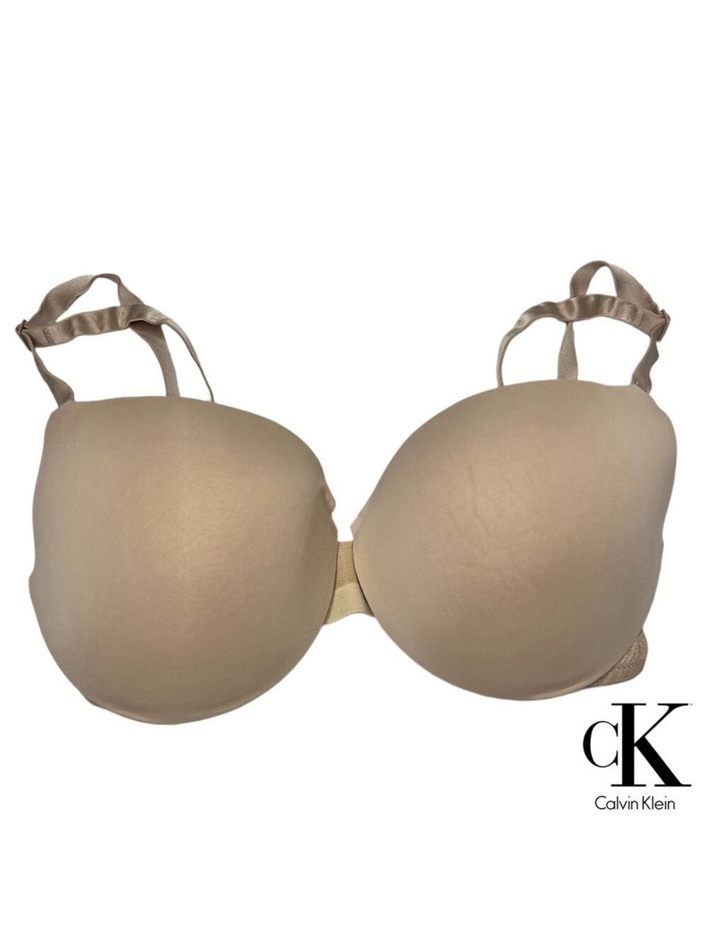 Calvin Klein Sculpted Lightly-Lined Convertible T-Shirt Demi Bra – Beige, 34D